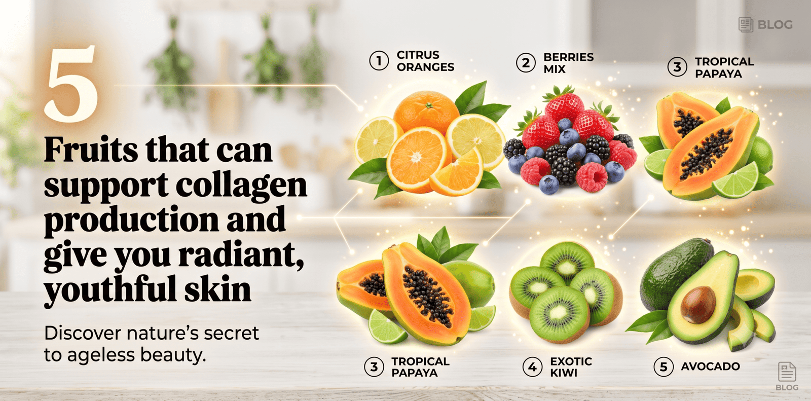 5 Fruits That Can Support Collagen Production and Give You Radiant, Youthful Skin